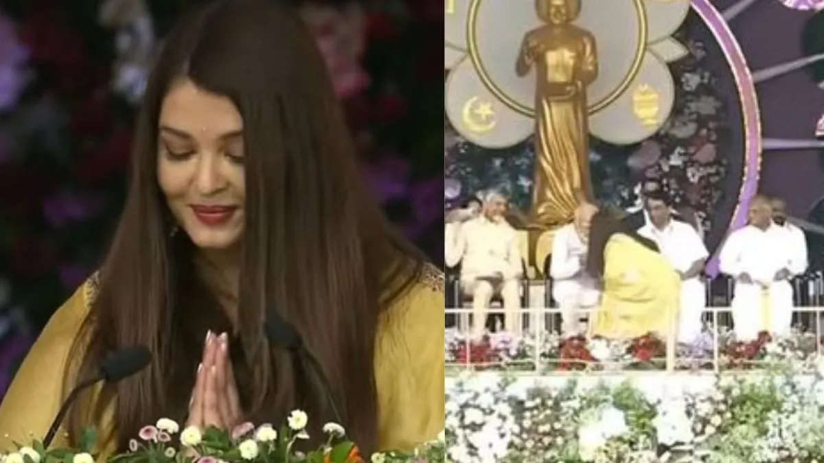 ऐश्वर्या राय ने पीएम मोदी के छुए पैर, जमकर की तारीफ, देखें तस्वीरें…